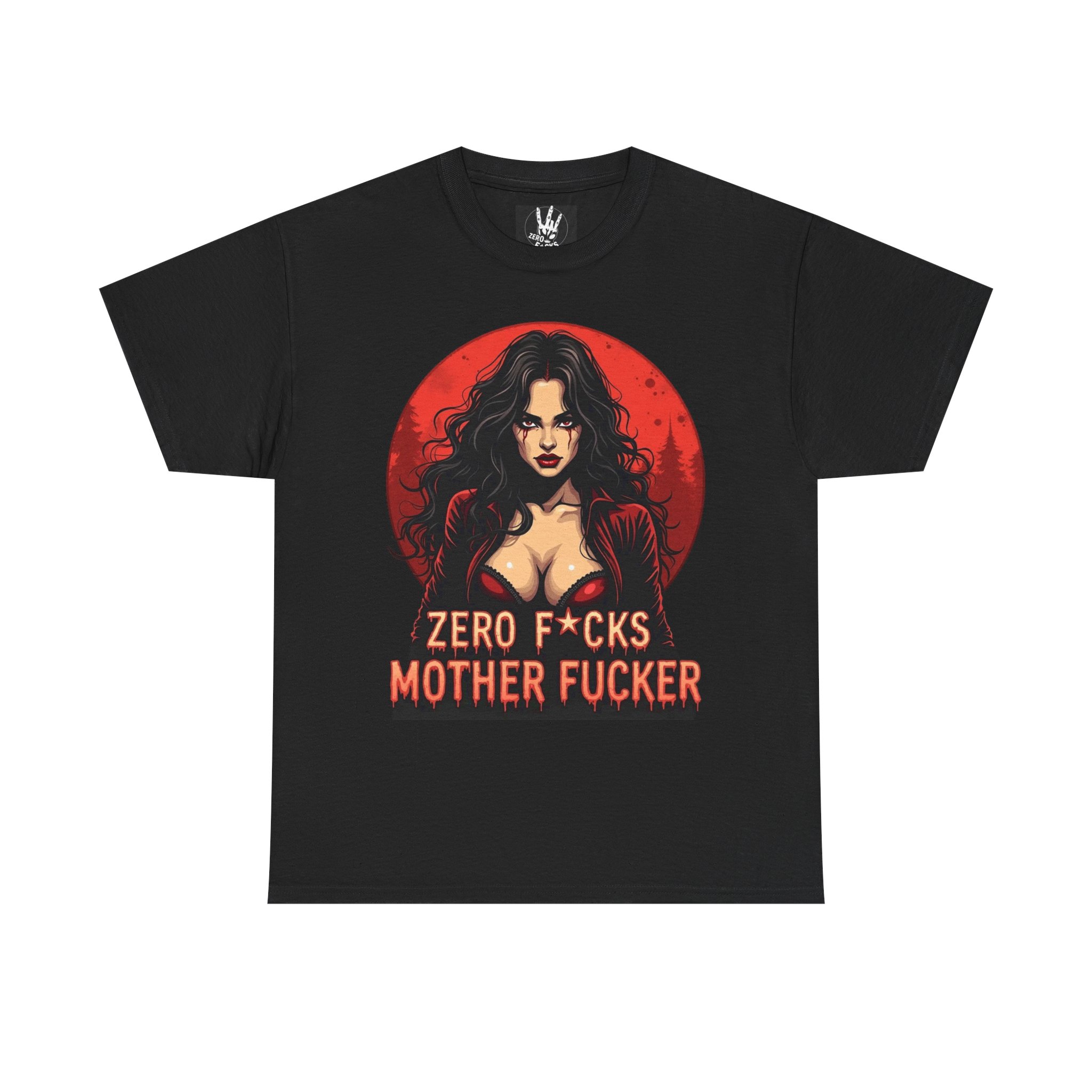 Zero F*cks Mother Fucker Shirt, Unisex Cotton T-Shirt, Edgy Graphic Tee, Casual Wear, Gift for Friends